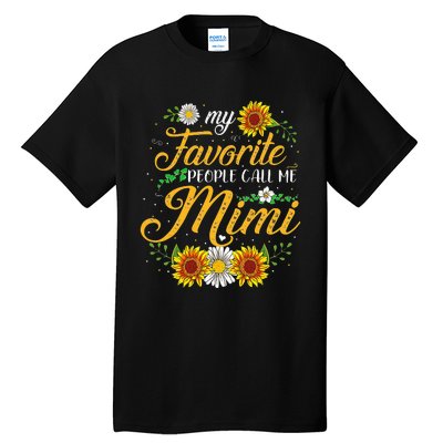 My Favorite People Call Me Mima Floral Mothers Day Tall T-Shirt