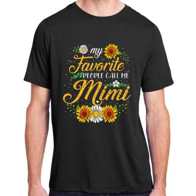 My Favorite People Call Me Mima Floral Mothers Day Adult ChromaSoft Performance T-Shirt