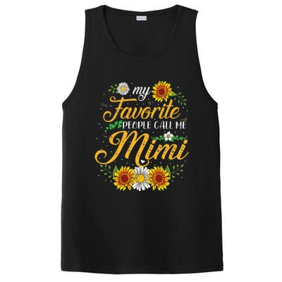 My Favorite People Call Me Mima Floral Mothers Day PosiCharge Competitor Tank