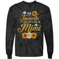 My Favorite People Call Me Mima Floral Mothers Day Tie-Dye Long Sleeve Shirt