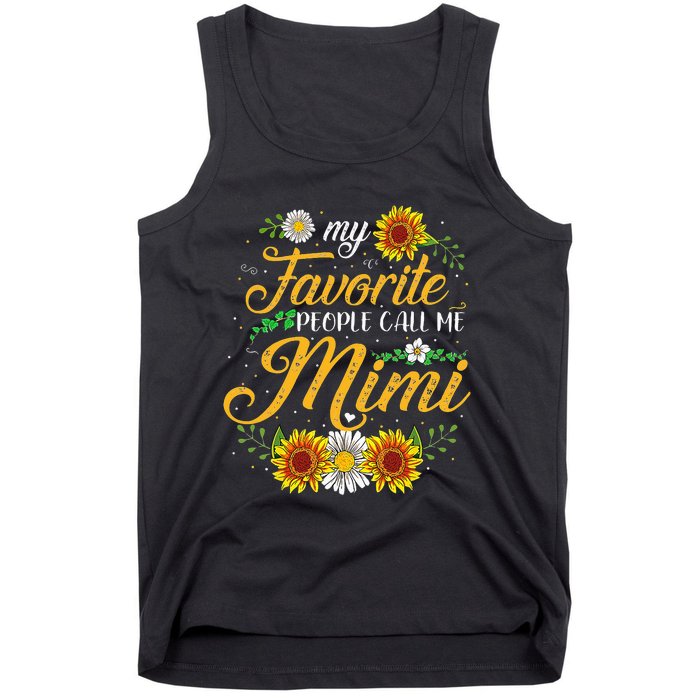 My Favorite People Call Me Mima Floral Mothers Day Tank Top