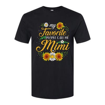 My Favorite People Call Me Mima Floral Mothers Day Softstyle CVC T-Shirt