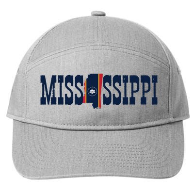 Mississippi Flag Pride For Mississippi 7-Panel Snapback Hat