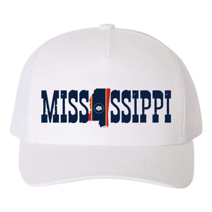 Mississippi Flag Pride For Mississippi Yupoong Adult 5-Panel Trucker Hat