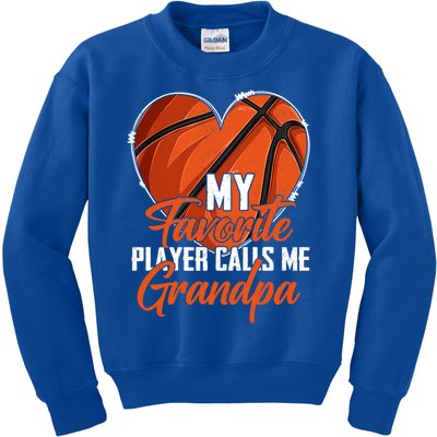 My Favorite Player Calls Me Grandpa Basketball Fathers Day Gift Kids Sweatshirt