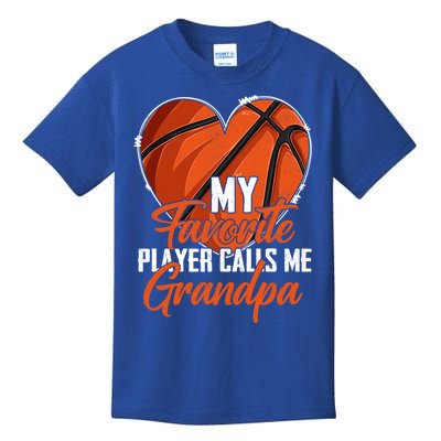 My Favorite Player Calls Me Grandpa Basketball Fathers Day Gift Kids T-Shirt