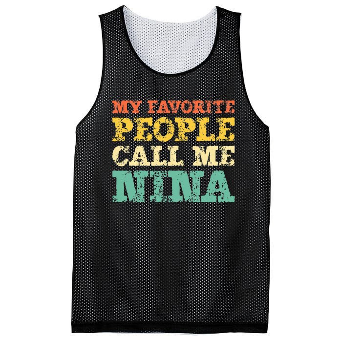 My Favorite People Call Me Nina Vintage Mesh Reversible Basketball Jersey Tank