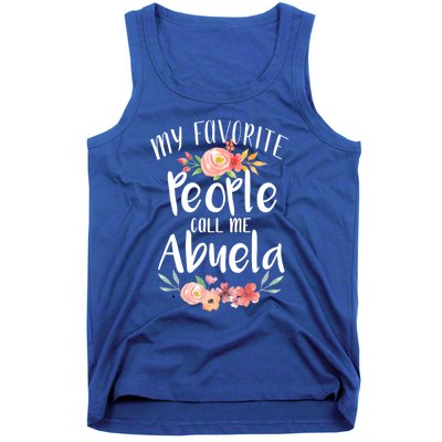 My Favorite People Call Me Abuela Spanish Grandma Floral Gift Tank Top