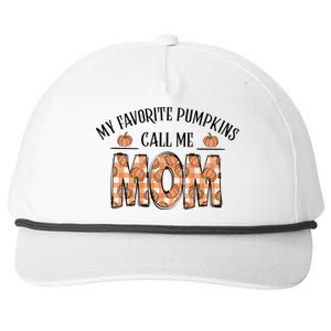 My Favorite Pumpkin Call Me Mom Snapback Five-Panel Rope Hat