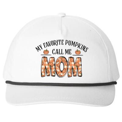 My Favorite Pumpkin Call Me Mom Snapback Five-Panel Rope Hat