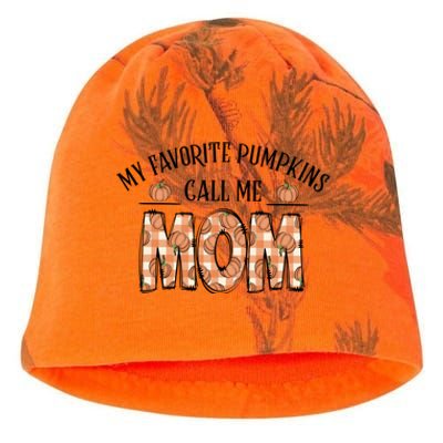 My Favorite Pumpkin Call Me Mom Kati - Camo Knit Beanie