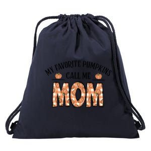 My Favorite Pumpkin Call Me Mom Drawstring Bag