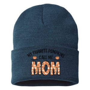 My Favorite Pumpkin Call Me Mom Sustainable Knit Beanie