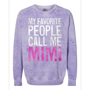 My Favorite People Call Me Mimi Colorblast Crewneck Sweatshirt