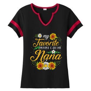 My Favorite People Call Me Nana Mother's Day Gifts Ladies Halftime Notch Neck Tee