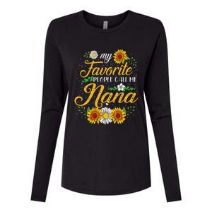 My Favorite People Call Me Nana Mother's Day Gifts Womens Cotton Relaxed Long Sleeve T-Shirt