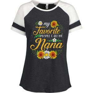 My Favorite People Call Me Nana Mother's Day Gifts Enza Ladies Jersey Colorblock Tee