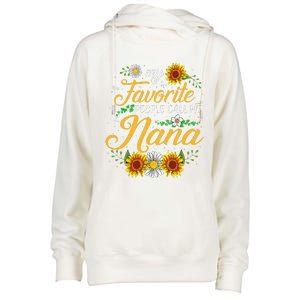 My Favorite People Call Me Nana Mother's Day Gifts Womens Funnel Neck Pullover Hood