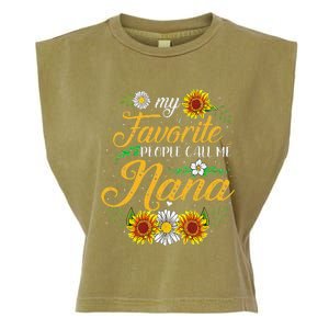 My Favorite People Call Me Nana Mother's Day Gifts Garment-Dyed Women's Muscle Tee