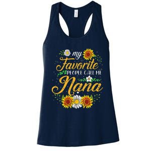 My Favorite People Call Me Nana Mother's Day Gifts Women's Racerback Tank