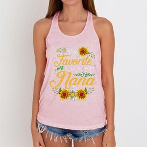 My Favorite People Call Me Nana Mother's Day Gifts Women's Knotted Racerback Tank