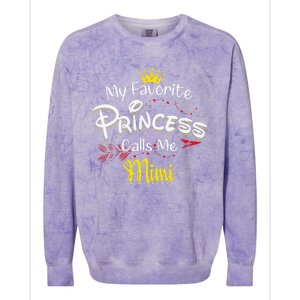 My Favorite Princess Calls Me Mimi Colorblast Crewneck Sweatshirt