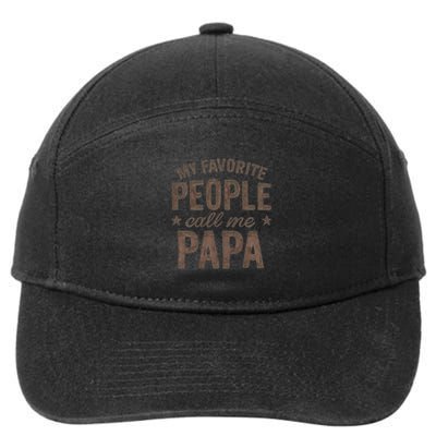 My Favorite People Call Me Papa 7-Panel Snapback Hat