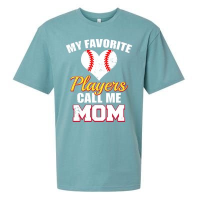 My Favorite Players Call Me Mom Funny Baseball Player Mom Gift Sueded Cloud Jersey T-Shirt