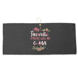 My Favorite People Call Me Ggiftma Flower Floral Decoration Gift Large Microfiber Waffle Golf Towel