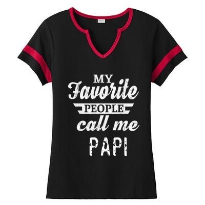 My Favorite People Call Me Papi Ladies Halftime Notch Neck Tee