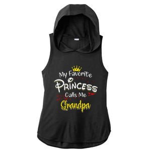 My Favorite Princess Calls Me Grandpa Ladies PosiCharge Tri-Blend Wicking Draft Hoodie Tank