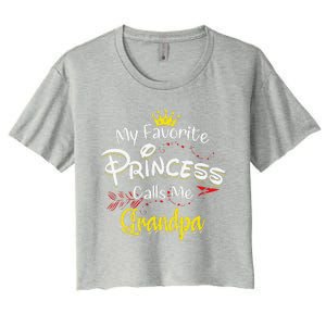 My Favorite Princess Calls Me Grandpa Women's Crop Top Tee