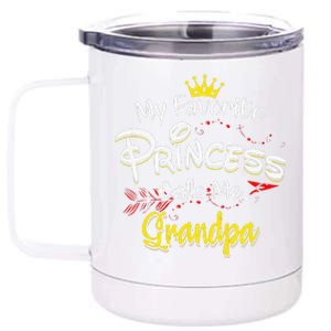 My Favorite Princess Calls Me Grandpa 12 oz Stainless Steel Tumbler Cup