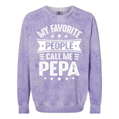 My Favorite People Call Me Pepa Colorblast Crewneck Sweatshirt