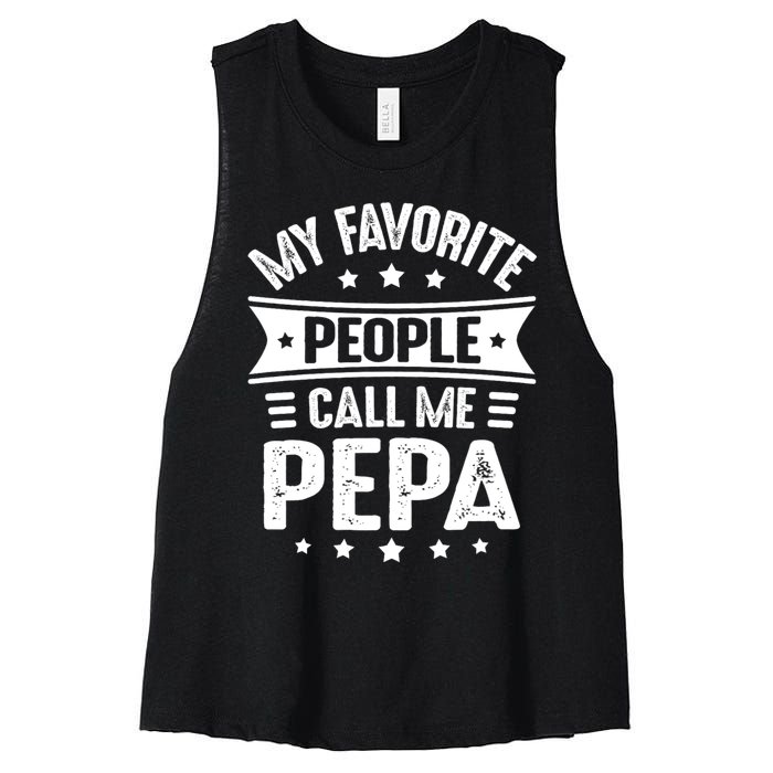 My Favorite People Call Me Pepa Women's Racerback Cropped Tank