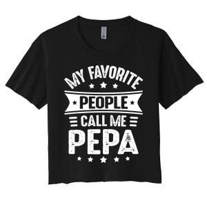 My Favorite People Call Me Pepa Women's Crop Top Tee