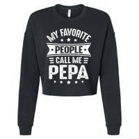 My Favorite People Call Me Pepa Cropped Pullover Crew