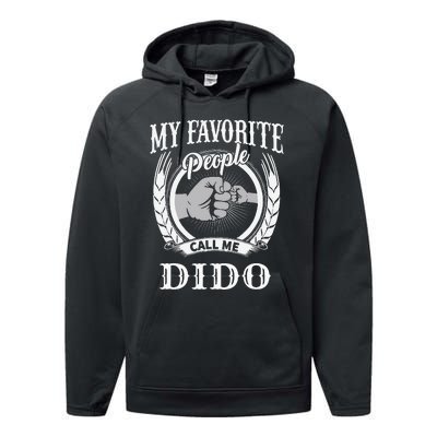 My Favorite People Call Me Dido Fist Bump Ukrainian Grandpa Performance Fleece Hoodie