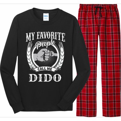 My Favorite People Call Me Dido Fist Bump Ukrainian Grandpa Long Sleeve Pajama Set