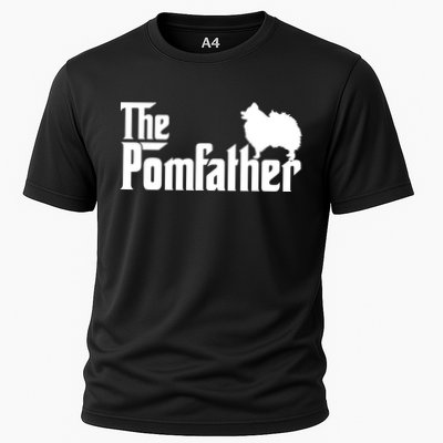 Mens Funny Pomeranian Father Dad The Pom Father Dog Lover Performance Shirt