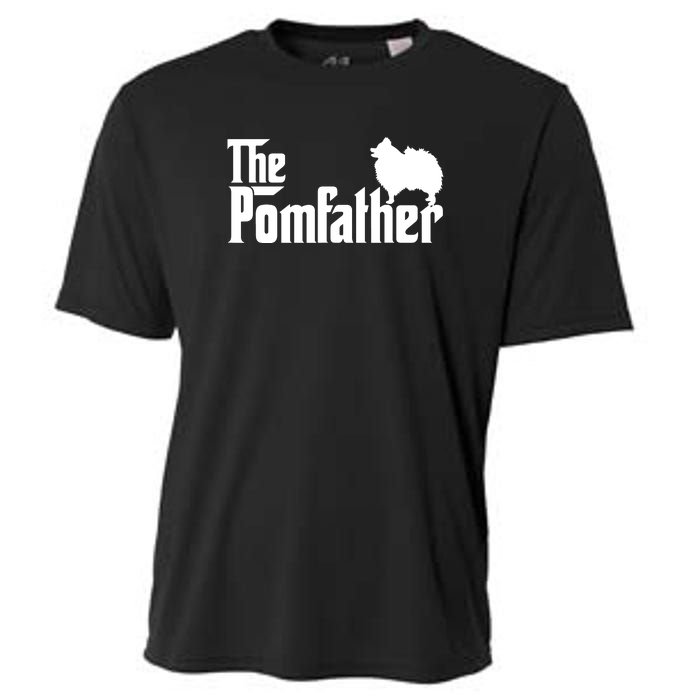 Mens Funny Pomeranian Father Dad The Pom Father Dog Lover Cooling Performance Crew T-Shirt