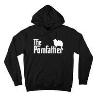 Mens Funny Pomeranian Father Dad The Pom Father Dog Lover Hoodie