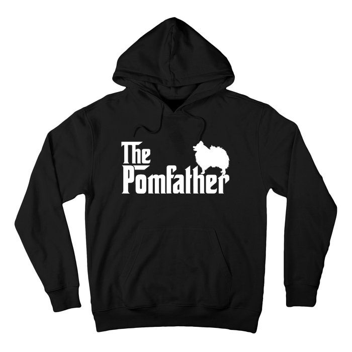 Mens Funny Pomeranian Father Dad The Pom Father Dog Lover Hoodie