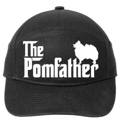Mens Funny Pomeranian Father Dad The Pom Father Dog Lover 7-Panel Snapback Hat