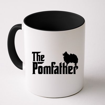 Mens Funny Pomeranian Father Dad The Pom Father Dog Lover Mug