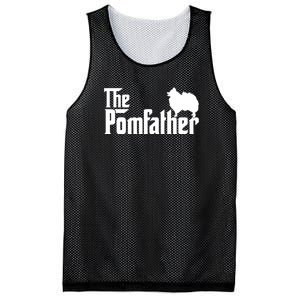 Mens Funny Pomeranian Father Dad The Pom Father Dog Lover Mesh Reversible Basketball Jersey Tank