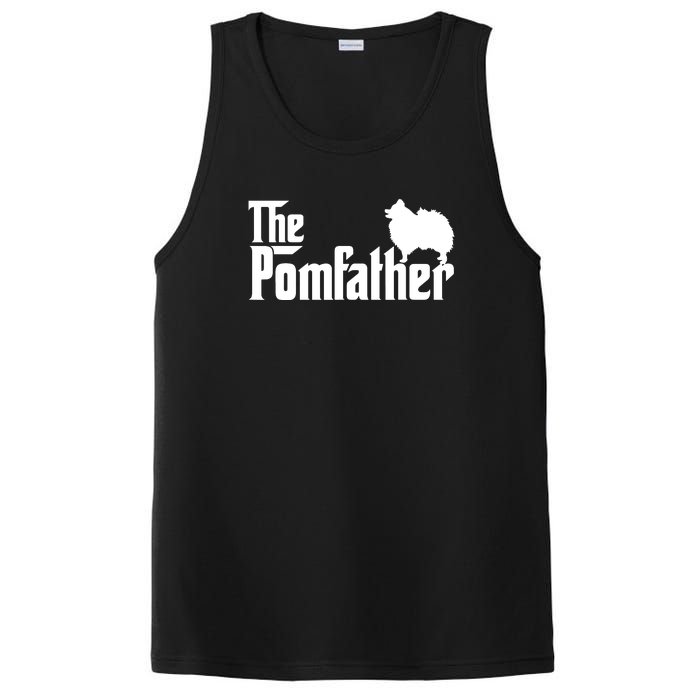 Mens Funny Pomeranian Father Dad The Pom Father Dog Lover PosiCharge Competitor Tank