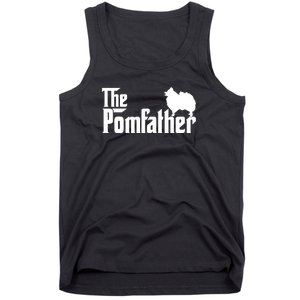 Mens Funny Pomeranian Father Dad The Pom Father Dog Lover Tank Top