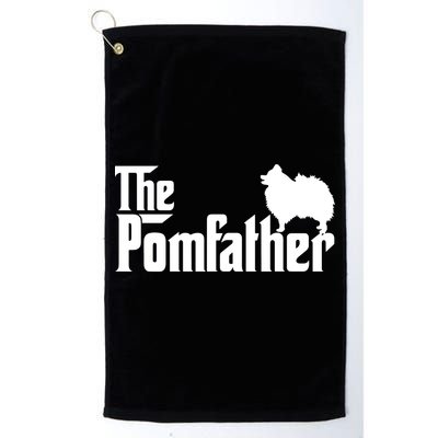 Mens Funny Pomeranian Father Dad The Pom Father Dog Lover Golf Towel