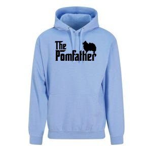 Mens Funny Pomeranian Father Dad The Pom Father Dog Lover Unisex Surf Hoodie